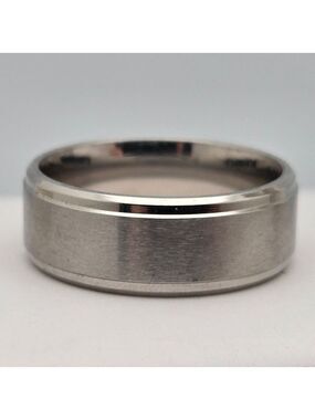✨2/$10✨ Silver Stainless Steel Ring Men Brushed Matte Size 9.5